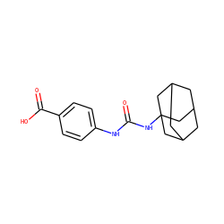 O=C(Nc1ccc(C(=O)O)cc1)NC12CC3CC(CC(C3)C1)C2 ZINC000040915826