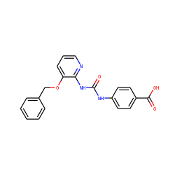 O=C(Nc1ccc(C(=O)O)cc1)Nc1ncccc1OCc1ccccc1 ZINC000013680227