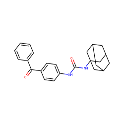 O=C(Nc1ccc(C(=O)c2ccccc2)cc1)NC12CC3CC(CC(C3)C1)C2 ZINC000084759469