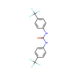 O=C(Nc1ccc(C(F)(F)F)cc1)Nc1ccc(C(F)(F)F)cc1 ZINC000000119109