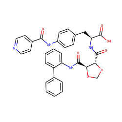 O=C(Nc1ccc(C[C@H](NC(=O)[C@@H]2OCO[C@H]2C(=O)Nc2ccccc2-c2ccccc2)C(=O)O)cc1)c1ccncc1 ZINC000058580965