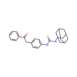 O=C(Nc1ccc(CC(=O)c2ccccc2)cc1)NC12CC3CC(CC(C3)C1)C2 ZINC000084758796