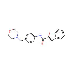 O=C(Nc1ccc(CN2CCOCC2)cc1)c1cc2ccccc2o1 ZINC000019376279