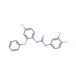 O=C(Nc1ccc(Cl)c(Cl)c1)Nc1ccc(Cl)cc1Oc1ccccc1 ZINC000029043965