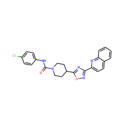 O=C(Nc1ccc(Cl)cc1)N1CCC(c2nc(-c3ccc4ccccc4n3)no2)CC1 ZINC000072181629