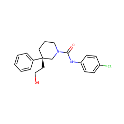 O=C(Nc1ccc(Cl)cc1)N1CCC[C@@](CCO)(c2ccccc2)C1 ZINC000049111520