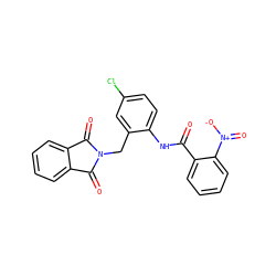 O=C(Nc1ccc(Cl)cc1CN1C(=O)c2ccccc2C1=O)c1ccccc1[N+](=O)[O-] ZINC000028948900