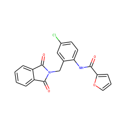 O=C(Nc1ccc(Cl)cc1CN1C(=O)c2ccccc2C1=O)c1ccco1 ZINC000028948908