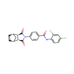 O=C(Nc1ccc(Cl)cc1Cl)c1ccc(N2C(=O)[C@H]3[C@H]4C=C[C@H](C4)[C@H]3C2=O)cc1 ZINC000035338771