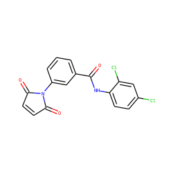 O=C(Nc1ccc(Cl)cc1Cl)c1cccc(N2C(=O)C=CC2=O)c1 ZINC000002970298