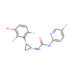 O=C(Nc1ccc(Cl)cn1)N[C@@H]1C[C@@H]1c1c(F)ccc(O)c1Cl ZINC000006536590