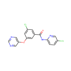 O=C(Nc1ccc(Cl)cn1)c1cc(Cl)cc(Oc2cncnc2)c1 ZINC000096938960