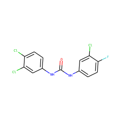 O=C(Nc1ccc(F)c(Cl)c1)Nc1ccc(Cl)c(Cl)c1 ZINC000000182103
