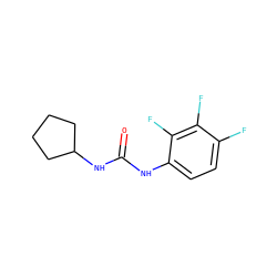 O=C(Nc1ccc(F)c(F)c1F)NC1CCCC1 ZINC000043234041