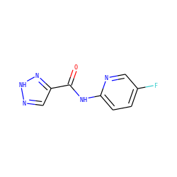 O=C(Nc1ccc(F)cn1)c1cn[nH]n1 ZINC000082419261