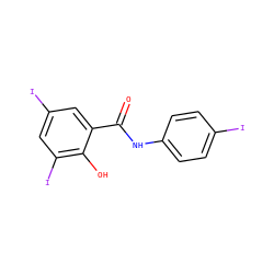 O=C(Nc1ccc(I)cc1)c1cc(I)cc(I)c1O ZINC000072108817