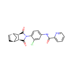 O=C(Nc1ccc(N2C(=O)[C@H]3[C@H]4C=C[C@@H](C4)[C@H]3C2=O)c(Cl)c1)c1ccccn1 ZINC000198412495