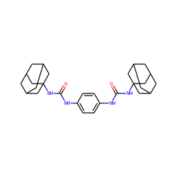 O=C(Nc1ccc(NC(=O)NC23CC4CC(CC(C4)C2)C3)cc1)NC12CC3CC(CC(C3)C1)C2 ZINC000169334974