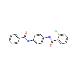 O=C(Nc1ccc(NC(=O)c2ccccc2Cl)cc1)c1ccccc1 ZINC000003190790