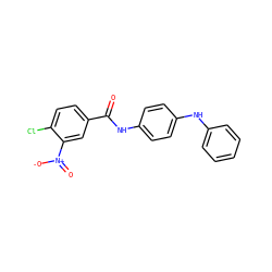 O=C(Nc1ccc(Nc2ccccc2)cc1)c1ccc(Cl)c([N+](=O)[O-])c1 ZINC000001170334