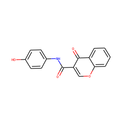O=C(Nc1ccc(O)cc1)c1coc2ccccc2c1=O ZINC000072107228