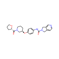 O=C(Nc1ccc(O[C@@H]2CCCN(C(=O)[C@@H]3CCCO3)C2)cc1)N1Cc2ccncc2C1 ZINC000167157606