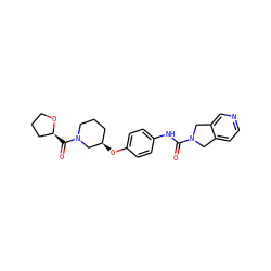 O=C(Nc1ccc(O[C@@H]2CCCN(C(=O)[C@H]3CCCO3)C2)cc1)N1Cc2ccncc2C1 ZINC000166968058