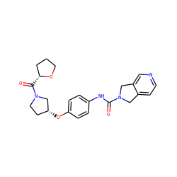 O=C(Nc1ccc(O[C@@H]2CCN(C(=O)[C@@H]3CCCO3)C2)cc1)N1Cc2ccncc2C1 ZINC000166032333