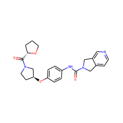 O=C(Nc1ccc(O[C@H]2CCN(C(=O)[C@@H]3CCCO3)C2)cc1)N1Cc2ccncc2C1 ZINC000166352840