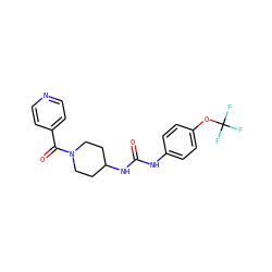 O=C(Nc1ccc(OC(F)(F)F)cc1)NC1CCN(C(=O)c2ccncc2)CC1 ZINC000064539725