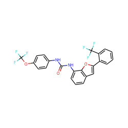 O=C(Nc1ccc(OC(F)(F)F)cc1)Nc1cccc2cc(-c3ccccc3C(F)(F)F)oc12 ZINC000053297020