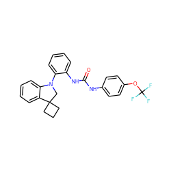 O=C(Nc1ccc(OC(F)(F)F)cc1)Nc1ccccc1N1CC2(CCC2)c2ccccc21 ZINC000035921056