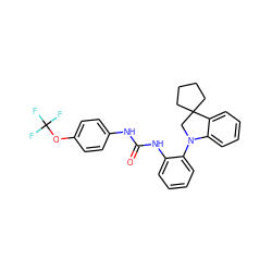O=C(Nc1ccc(OC(F)(F)F)cc1)Nc1ccccc1N1CC2(CCCC2)c2ccccc21 ZINC000035862751