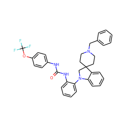O=C(Nc1ccc(OC(F)(F)F)cc1)Nc1ccccc1N1CC2(CCN(Cc3ccccc3)CC2)c2ccccc21 ZINC000103233592