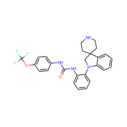O=C(Nc1ccc(OC(F)(F)F)cc1)Nc1ccccc1N1CC2(CCNCC2)c2ccccc21 ZINC000035821510