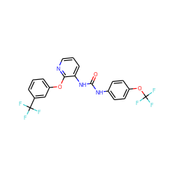 O=C(Nc1ccc(OC(F)(F)F)cc1)Nc1cccnc1Oc1cccc(C(F)(F)F)c1 ZINC000095591576