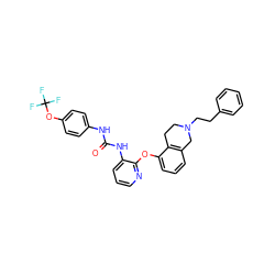 O=C(Nc1ccc(OC(F)(F)F)cc1)Nc1cccnc1Oc1cccc2c1CCN(CCc1ccccc1)C2 ZINC000103239088