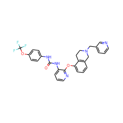 O=C(Nc1ccc(OC(F)(F)F)cc1)Nc1cccnc1Oc1cccc2c1CCN(Cc1cccnc1)C2 ZINC000103239093