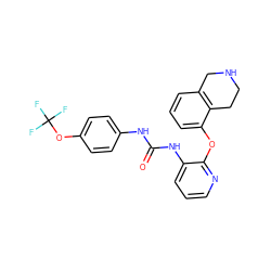 O=C(Nc1ccc(OC(F)(F)F)cc1)Nc1cccnc1Oc1cccc2c1CCNC2 ZINC000103239078