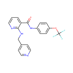 O=C(Nc1ccc(OC(F)(F)F)cc1)c1cccnc1NCc1ccncc1 ZINC000028957112