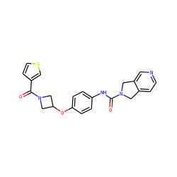 O=C(Nc1ccc(OC2CN(C(=O)c3ccsc3)C2)cc1)N1Cc2ccncc2C1 ZINC000166122323