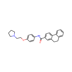 O=C(Nc1ccc(OCCN2CCCC2)cc1)c1ccc2c(c1)CCc1ccccc1-2 ZINC000040568459