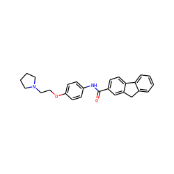 O=C(Nc1ccc(OCCN2CCCC2)cc1)c1ccc2c(c1)Cc1ccccc1-2 ZINC000040766930