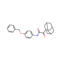O=C(Nc1ccc(OCc2ccccc2)cc1)C(=O)C12CC3CC(CC(C3)C1)C2 ZINC000040406345