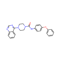 O=C(Nc1ccc(Oc2ccccc2)cc1)N1CCN(c2ncnc3ccccc23)CC1 ZINC000013528658