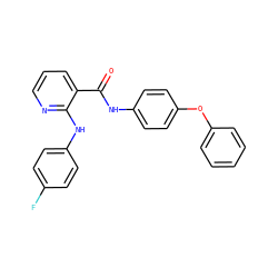 O=C(Nc1ccc(Oc2ccccc2)cc1)c1cccnc1Nc1ccc(F)cc1 ZINC000028957156