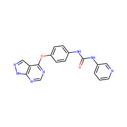 O=C(Nc1ccc(Oc2ncnc3[nH]ncc23)cc1)Nc1cccnc1 ZINC000095587860