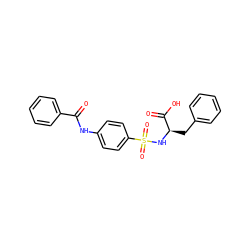O=C(Nc1ccc(S(=O)(=O)N[C@H](Cc2ccccc2)C(=O)O)cc1)c1ccccc1 ZINC000013778457
