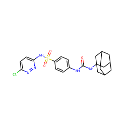 O=C(Nc1ccc(S(=O)(=O)Nc2ccc(Cl)nn2)cc1)NC12CC3CC(CC(C3)C1)C2 ZINC000096271195