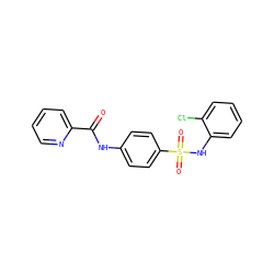 O=C(Nc1ccc(S(=O)(=O)Nc2ccccc2Cl)cc1)c1ccccn1 ZINC000058592159